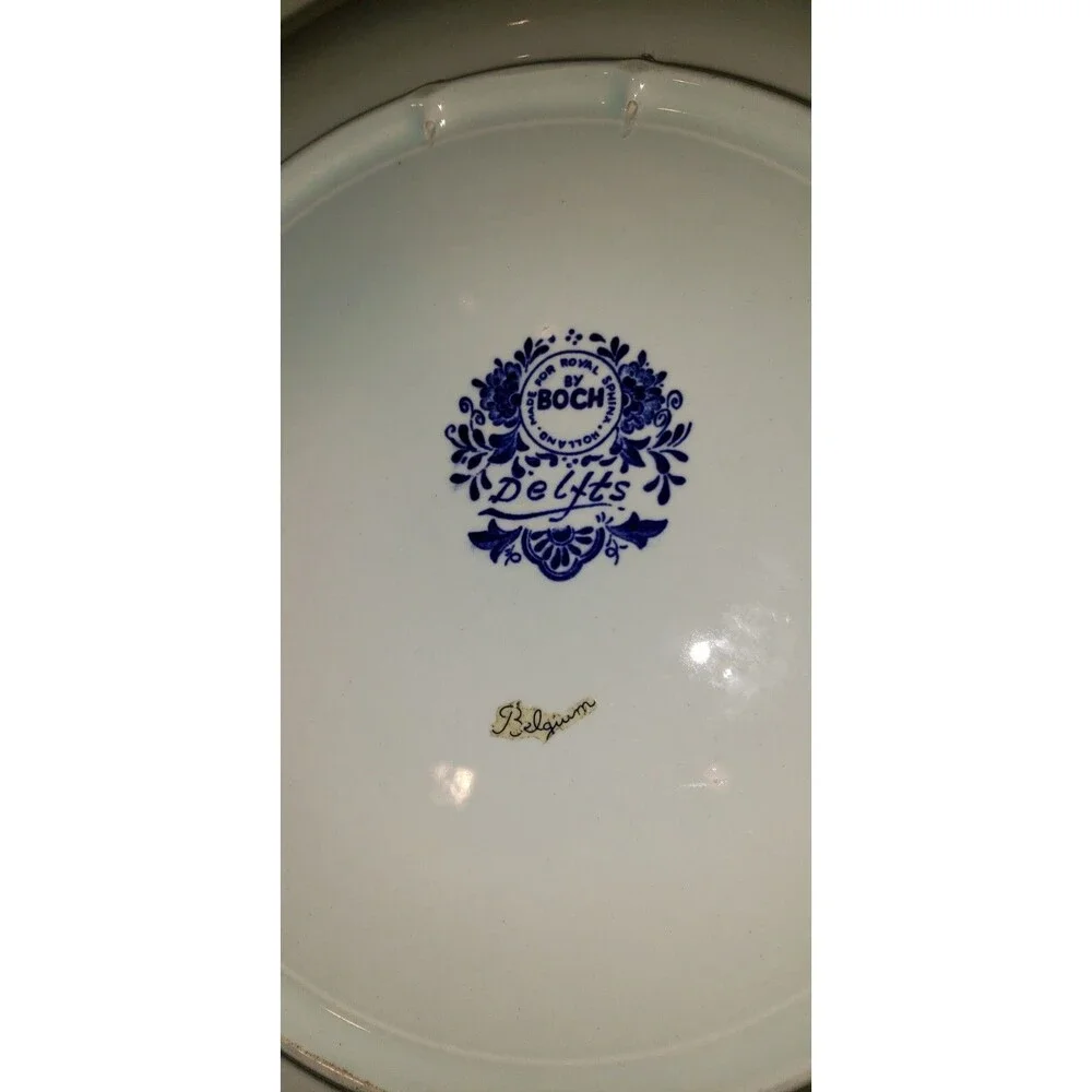 Delft ~ Royal Sphinx by Boch ~ Holland ~ J. Sonneville Large Platter 15 1/2”